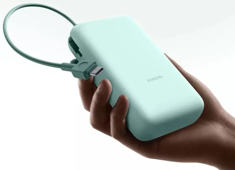 Xiaomi выпустила компактный Power Bank на 20000 мАч с быстрой зарядкой и встроенным кабелем