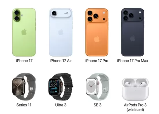  Все гаджеты Apple 2025:  iPhone 17 Air, iPhone 17 Pro и iPhone 17 Pro Max, Apple Watch: Ultra 3, Series 11 и SE 3, AirPods Pro 3, HomePod mini 2, AirTag 2 и Apple TV 4K