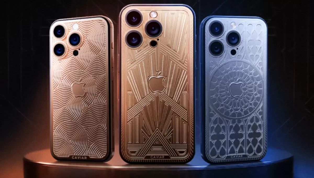 Золотой iPhone 16 pro: Эксклюзивная коллекция Art&Gold от Caviar